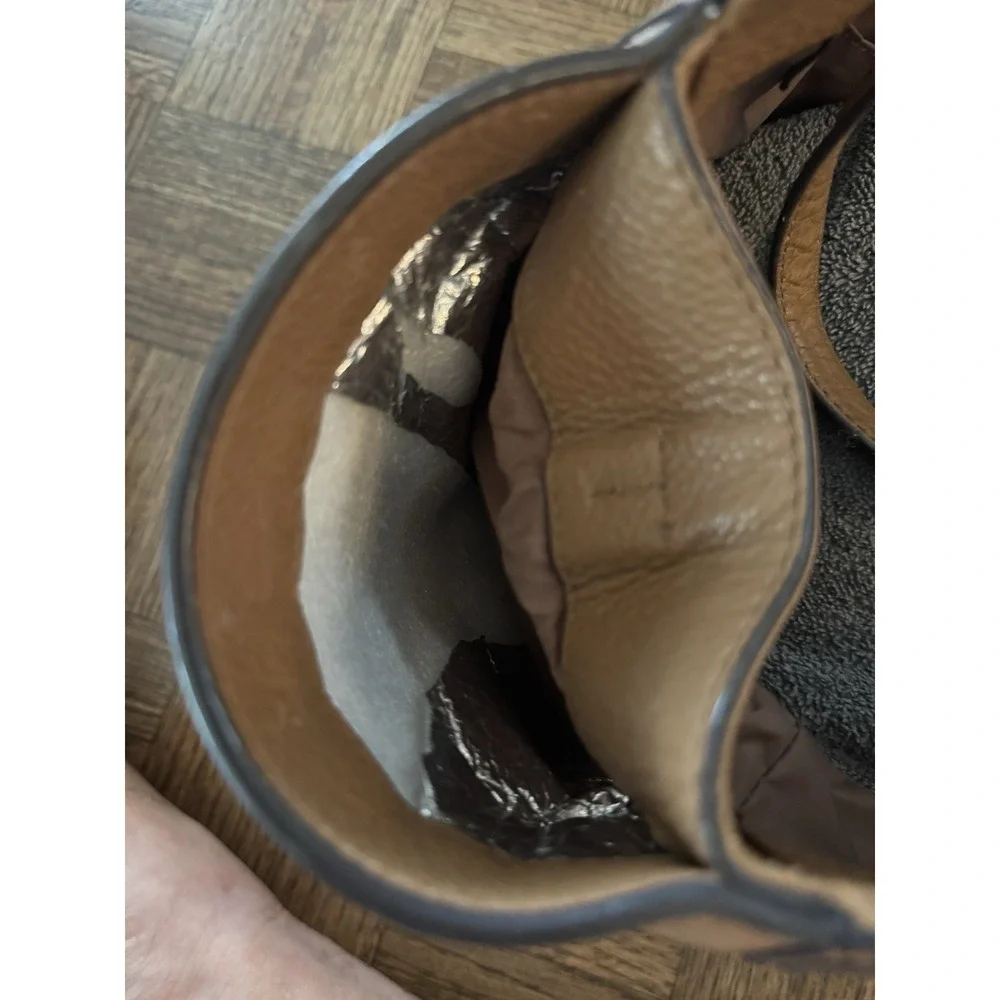 Tory Burch Thea Tan Brown‎ Grained Leather Diaper Bag